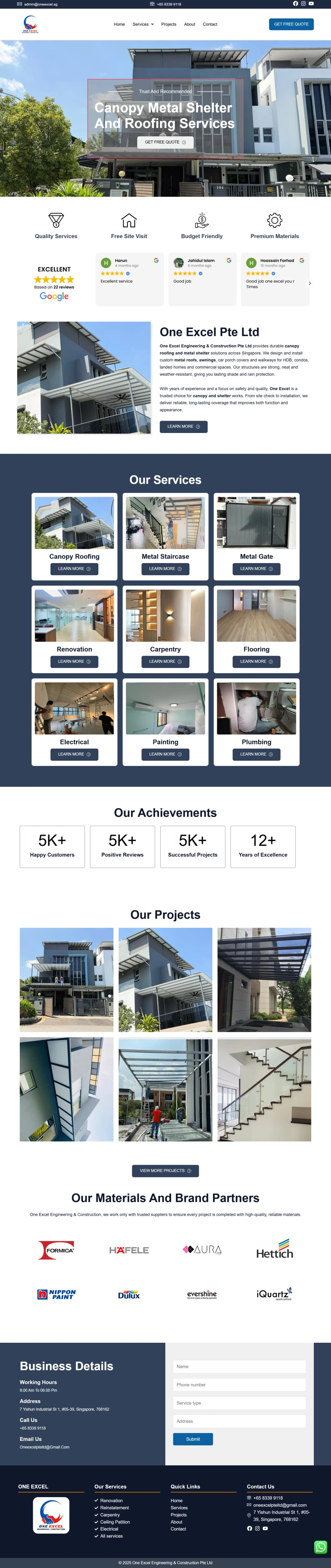 Construction Company WordPress Website